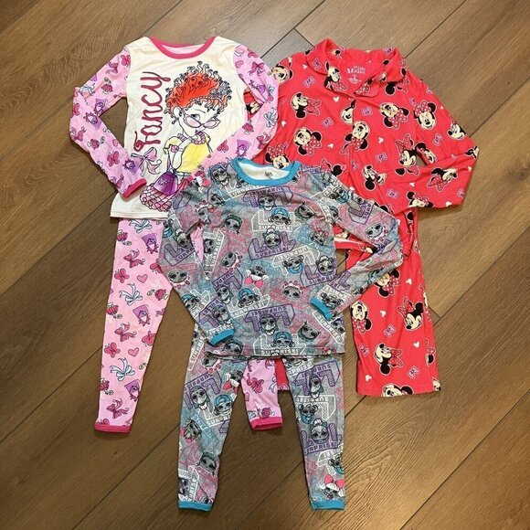Girls Mixed Brand Character Pajama PJ Bundle Size S/M - Picture 8 of 8